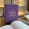 Zamatový Zápisník - 80 strán - Create Magic - Fialový (Varianta 80 strán - Create Magic)