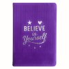 Zamatový Zápisník - 80 strán - Believe in Yourself - Levanduľový (Varianta 80 strán - Believe in Yourself)