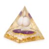Stredné Orgonitové Pyramídy 7x6cm - Plávajúca Kremenná Guľa - Kúsky Kremeňa (Varianta Plávajúca Kremenná Guľa - Kúsky Kremeňa)