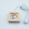 6 cm Štvorcový Drevený USB LED Stojan - Viacfarebný