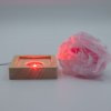 8 cm Štvorcový Drevený USB LED Stojan - Viacfarebný
