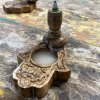 Stojan na Vonné Kužele "Tečúci Dym" - Mangové Drevo - Malý - Hamsa (Varianta Mangové Drevo - Malý)