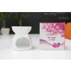 Klasická Biela Aroma Lampa - Kvetinový Vzor