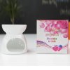 Klasická Biela Aroma Lampa - Kvetinový Vzor