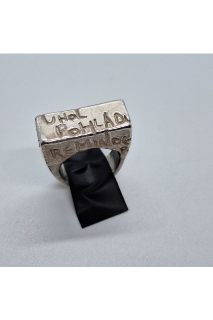šperky jewellry ring prsteň originálny prsteň dizajn design story striebro AG925 masívny prsteň