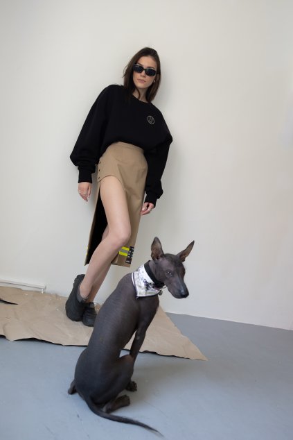 aimoffcl hoodie čiernamikina crop oversize mikina design