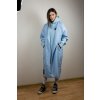 modrý plášť s modrou mikinou baby blue oversize hoodie and coat design piece AiM by Michaela Hriňová style styling freedom