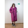 cyklamenový oversize plášť nepremokavý nadčasový dizajn cyclamenic oversize coat waterproof