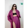 cyklamenový oversize plášť so sukňou šuštáková súprava timeless styling design AiMoffcl