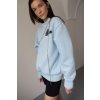 babyblue mikina bezkapuce oversize unisex aim nebíčkovomodrá