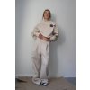 mikina crop bezkapuce aimdesign design aimoffcl béžová beige teplákovásúprava tracksuit