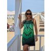 GREEN HARMONY by Aipex – dámské letní šaty s mandalou a intenzivní zelení  lehké, elastické, stálobarevné, ideální na cesty