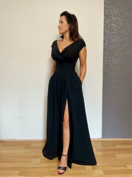 Černé šaty s kapsami Noir Classique