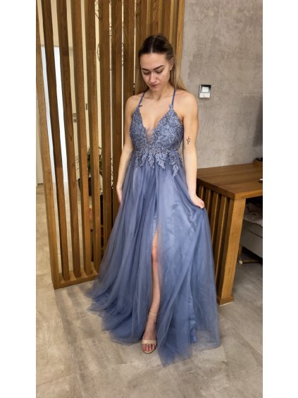 Blankytně modré šaty Zefir