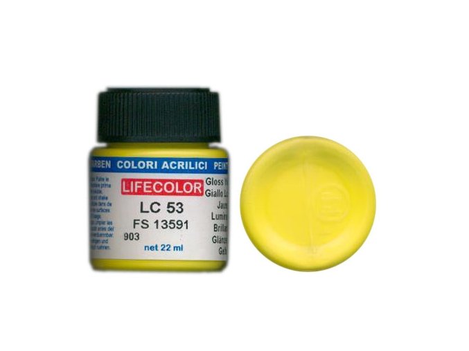 LifeColor LC53 basic gloss yellow szín