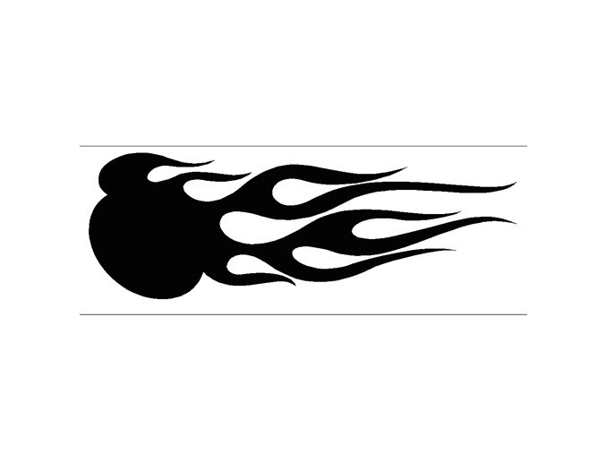Airbrush sablon lángok/flames C010