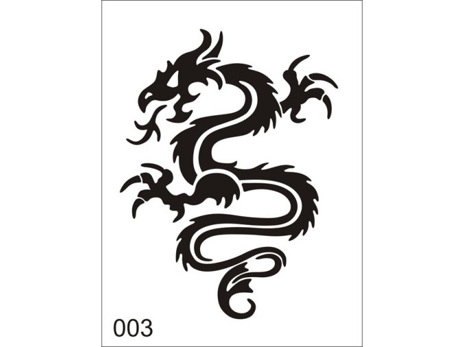 Airbrush tetoválási sablon egyetlen használatra V003