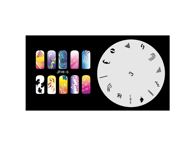 Fengda  JFH01-003 (airbrush nail art) körömsablon