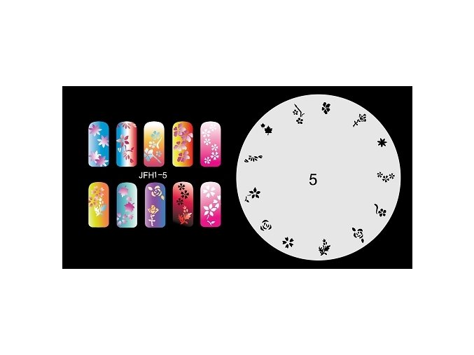 Fengda  JFH01-005 (airbrush nail art) körömsablon