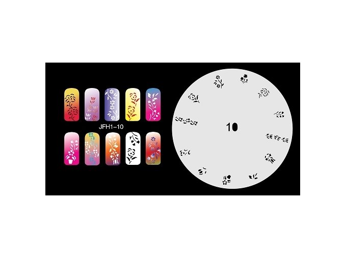 Fengda  JFH01-010 (airbrush nail art) körömsablon