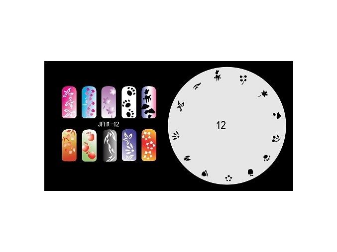 Fengda  JFH01-012 (airbrush nail art) körömsablon