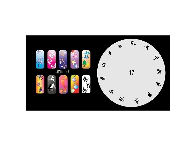 Fengda  JFH01-017 (airbrush nail art) körömsablon
