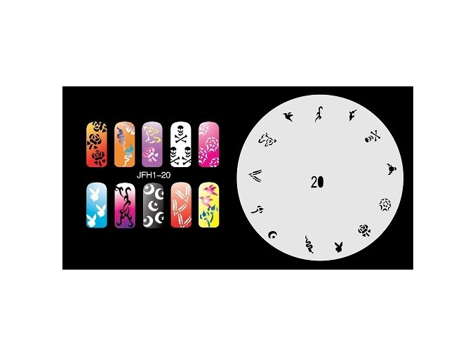 Fengda  JFH01-020 (airbrush nail art) körömsablon