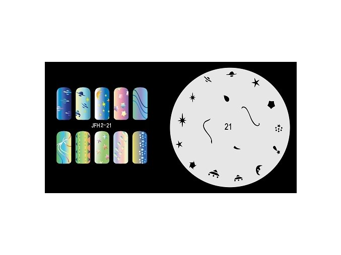 Fengda  JFH02-021 (airbrush nail art) körömsablon