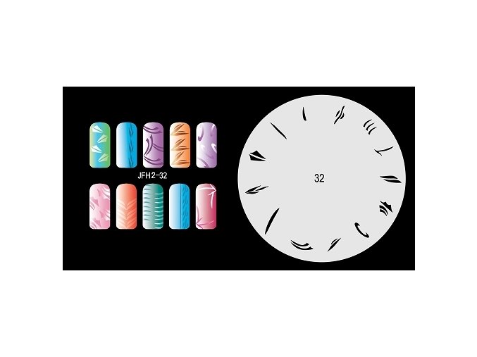 Fengda  JFH02-032 (airbrush nail art) körömsablon