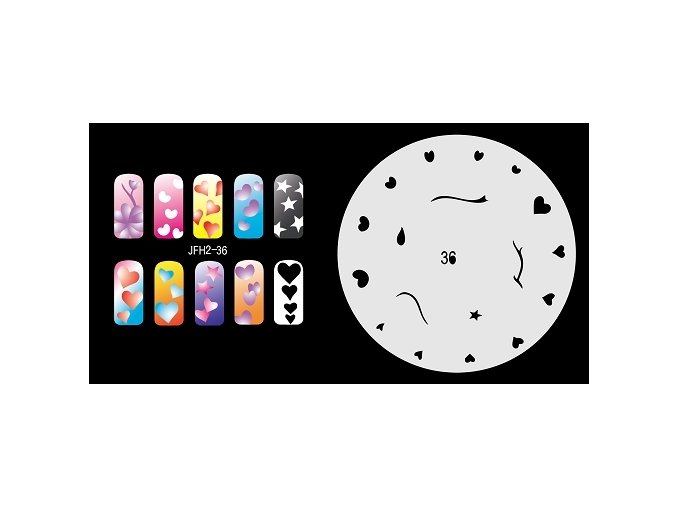 Fengda  JFH02-036 (airbrush nail art) körömsablon