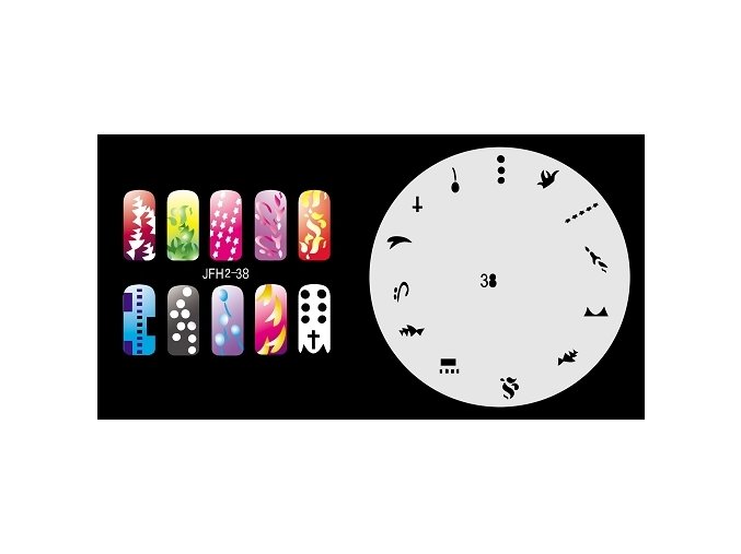 Fengda  JFH02-038 (airbrush nail art) körömsablon