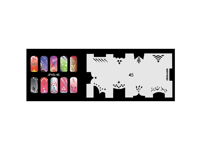 Fengda  JFH03-045 (airbrush nail art) körömsablon