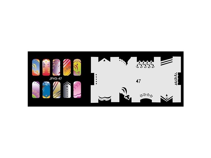 Fengda  JFH03-047 (airbrush nail art) körömsablon