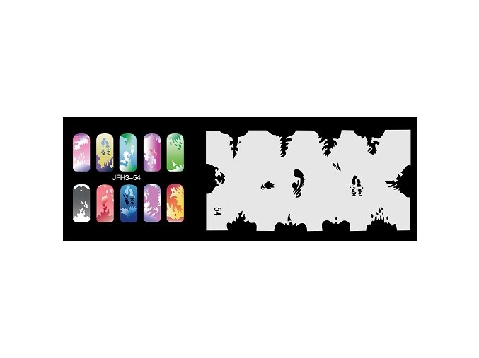 Fengda  JFH03-054 (airbrush nail art) körömsablon
