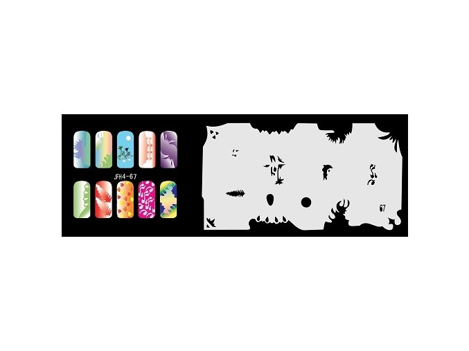 Fengda  JFH04-067 (airbrush nail art) körömsablon