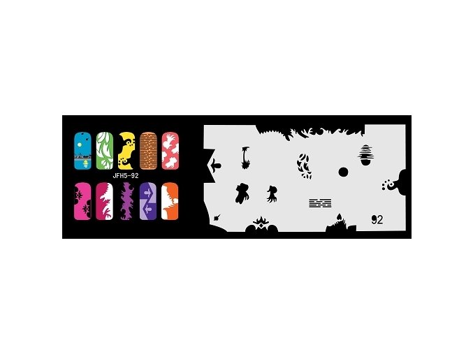 Fengda  JFH05-092 (airbrush nail art) körömsablon