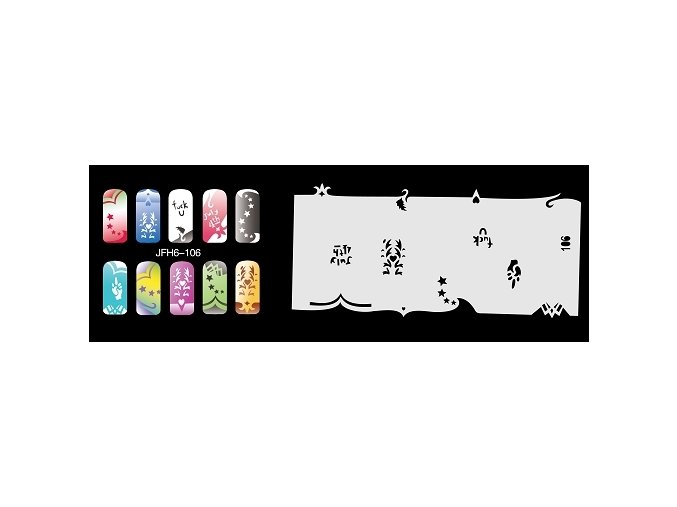 Fengda  JFH06-106 (airbrush nail art) körömsablon