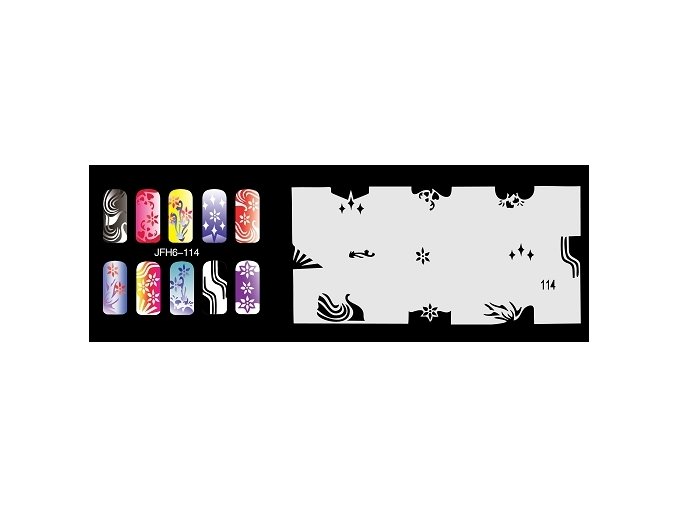 Fengda  JFH06-114 (airbrush nail art) körömsablon