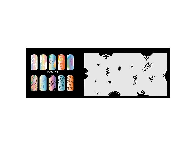 Fengda  JFH07-123 (airbrush nail art) körömsablon