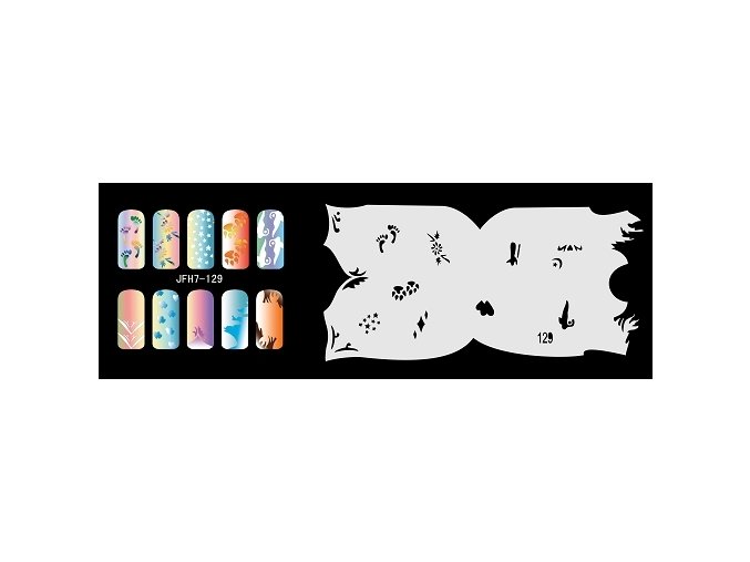 Fengda  JFH07-129 (airbrush nail art) körömsablon