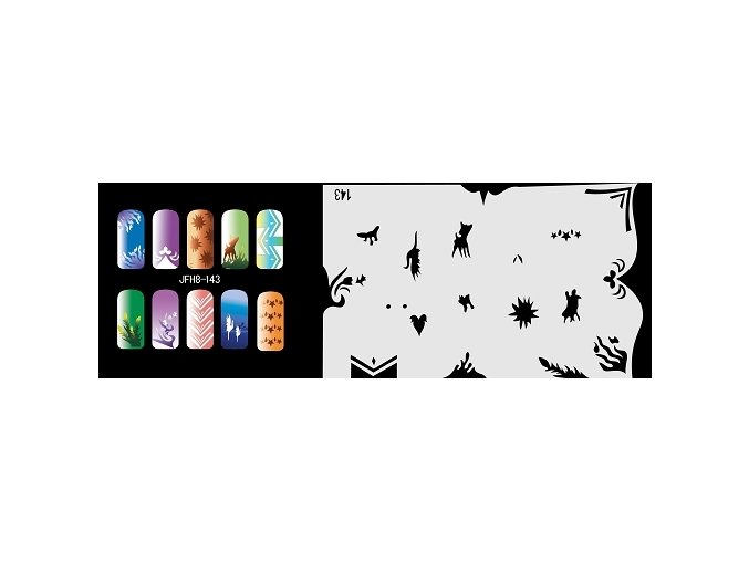 Fengda  JFH08-143 (airbrush nail art) körömsablon