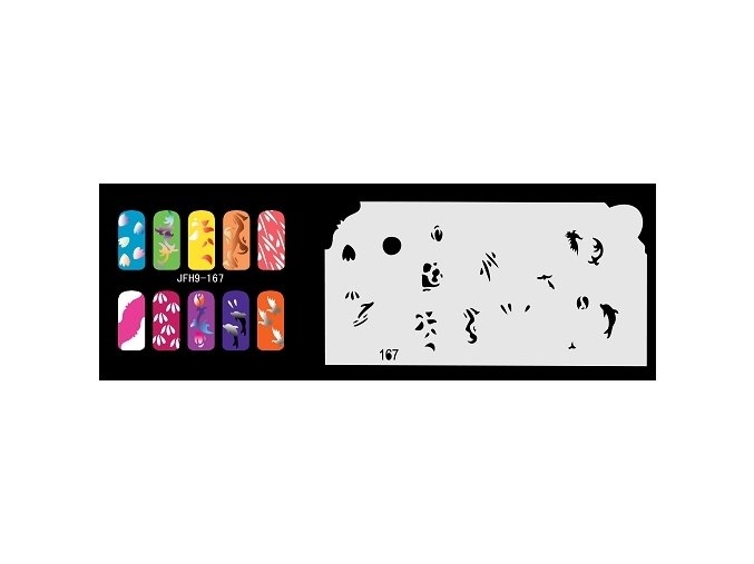 Fengda  JFH09-167 (airbrush nail art) körömsablon