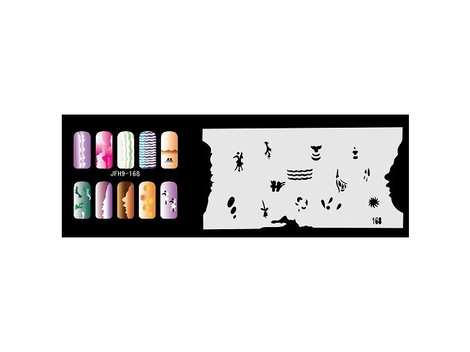 Fengda  JFH09-168 (airbrush nail art) körömsablon