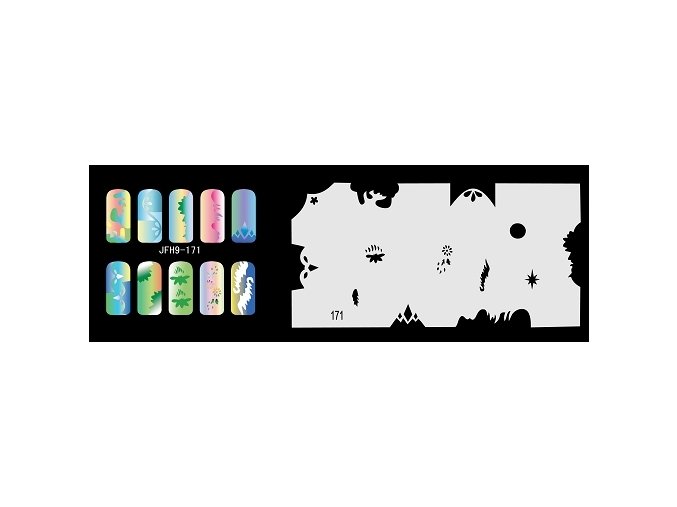 Fengda  JFH09-171 (airbrush nail art) körömsablon