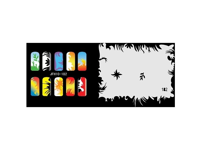 Fengda  JFH10-182 (airbrush nail art) körömsablon