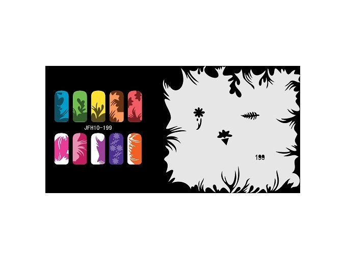 Fengda  JFH10-199 (airbrush nail art) körömsablon
