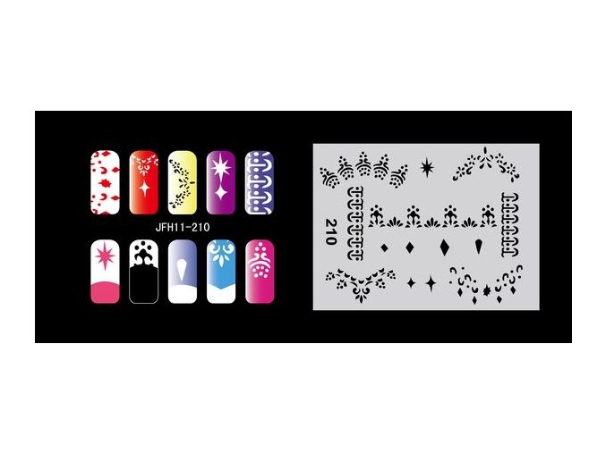 Fengda  JFH11-210 (airbrush nail art) körömsablon