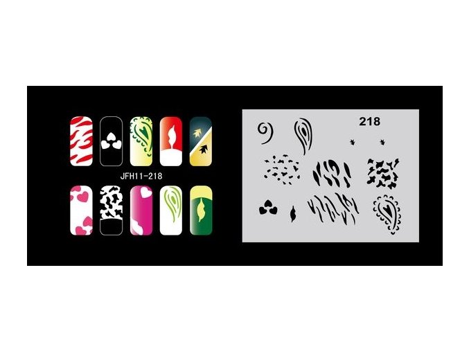 Fengda  JFH11-218 (airbrush nail art) körömsablon