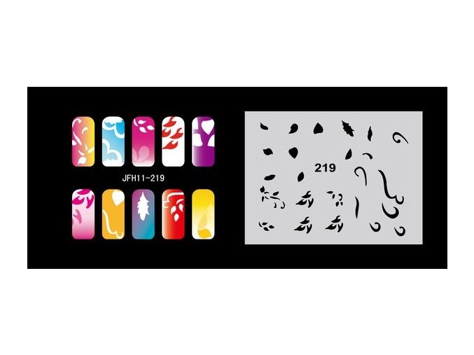 Fengda  JFH11-219 (airbrush nail art) körömsablon