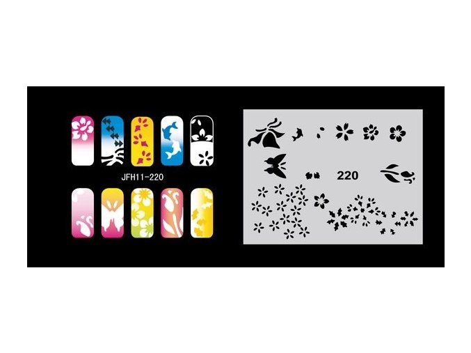 Fengda  JFH11-220 (airbrush nail art) körömsablon